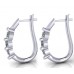 1.10 ct Ladies Round Cut Diamond Hoop Huggie Earrings 1.10 ct Ladies Round Cut Diamond Hoop Huggie Earrings